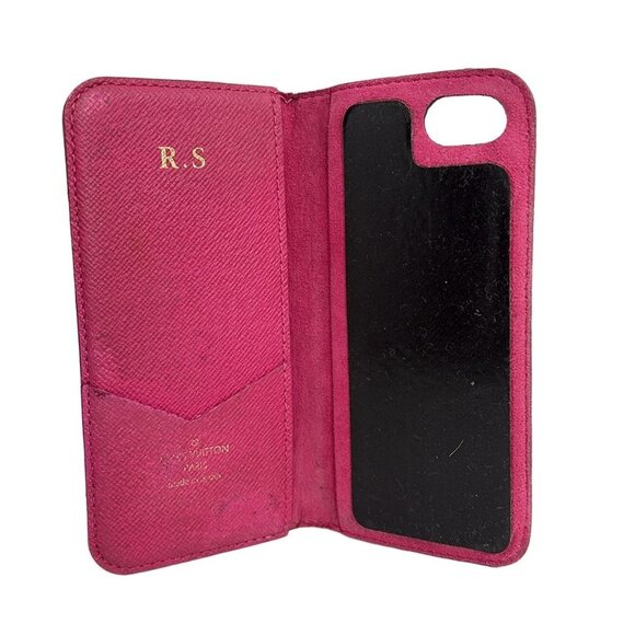 Auth LOUIS VUITTON iPhone 8 Folio M61906 Rose Monogram - BC4176 Accessory Case - Picture 3 of 5